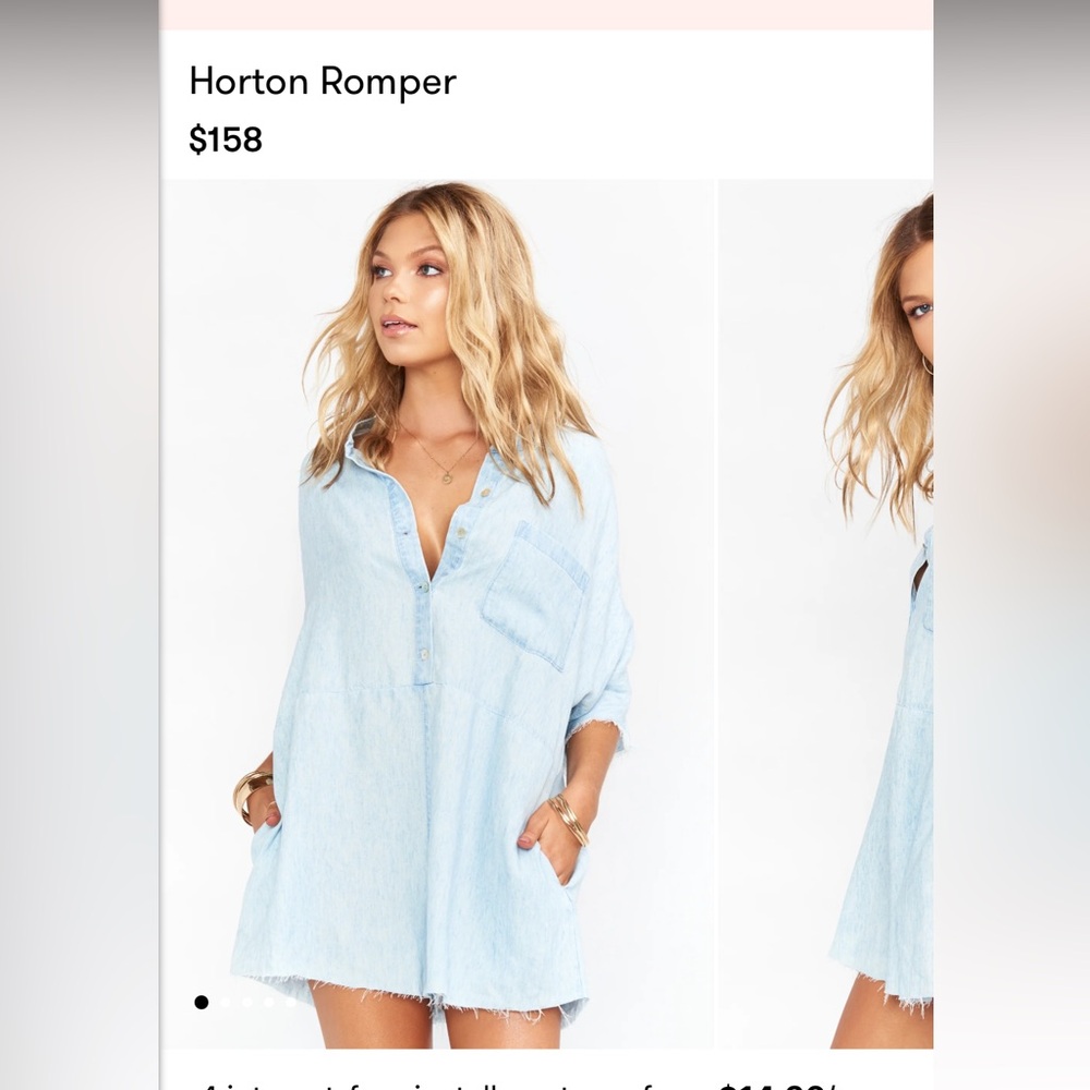 NWOT Show Me Your Mumu Horton Romper Chambray